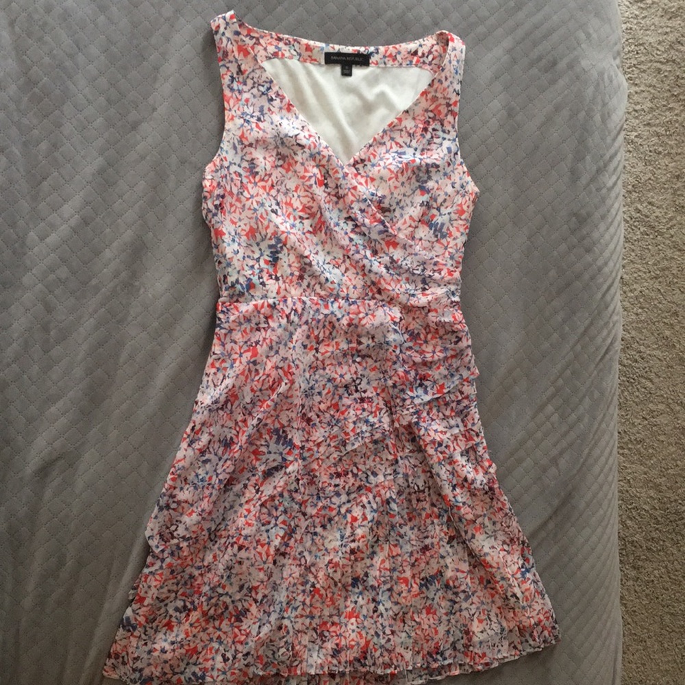 Beautiful printed dress in pinks & blues